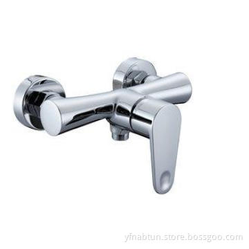 Contemporary Wall Mounted Two Hole Bathroom Faucet , Polish